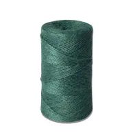 Пряжа джутовая 16,0 lbs/2ply в боб. по 1 кг зеленая